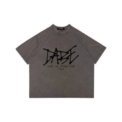 Ein beliebter 22DABE22 Washed Logo T-Shirt Grey Black. - Valued