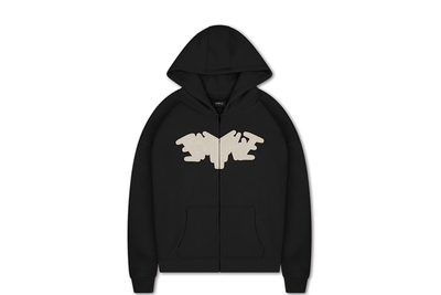 Ein beliebter 45KEYS Patch Zip Hoodie Black. - Valued