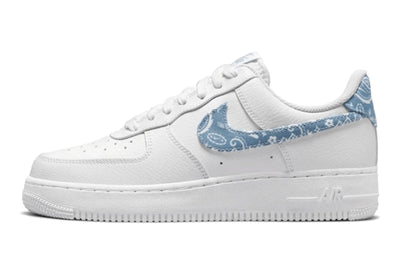 Nike Air Force 1 Low Essential White Worn Blue Paisley - Valued