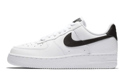 Nike Air Force 1 Low White Black Pebbled Leather - Valued
