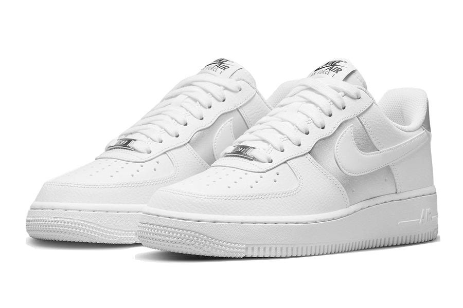 Black silver air force ones on sale