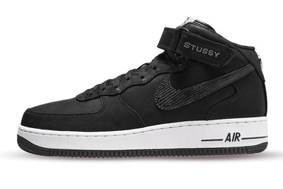 Nike Air Force 1 Mid Stussy All Black - Valued