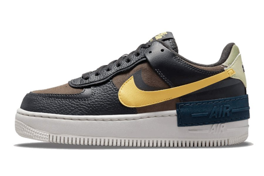 Nike Air Force 1 Shadow Black Brown Yellow Valued