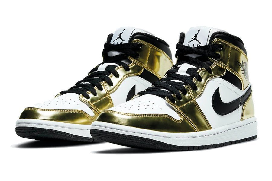 Air Jordan 1 Mid White Metallic Gold Valued