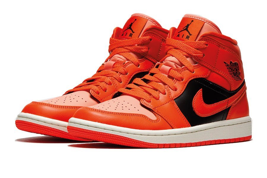 Air Jordan 1 Mid Orange Black Valued