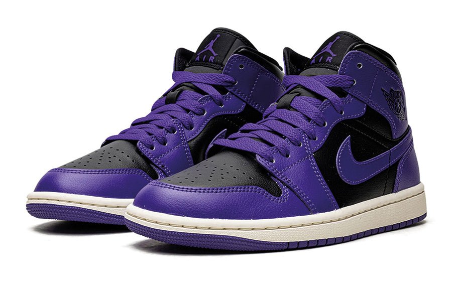 Air Jordan 1 Mid Purple Black Valued