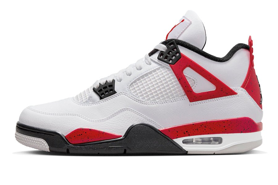 All red jordan 4 gum bottom online