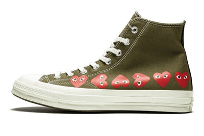 Converse Chuck Taylor All-Star 70S Hi Comme Des Garcons Multi-Heart Green - Valued