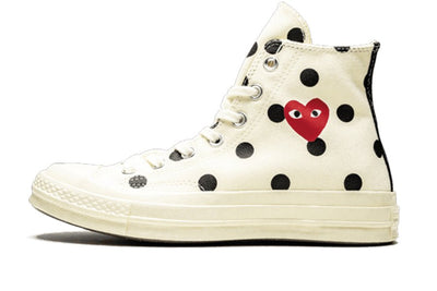 Converse Chuck Taylor All-Star 70S Hi Comme Des Garcons Polka Dot White - Valued
