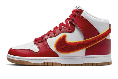 Nike Dunk High Chenille Swoosh White Gym Red - Valued